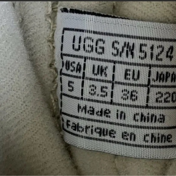 Ugg cable knit sweater shearling lined sz 5 brown boots - Picture 5 of 7